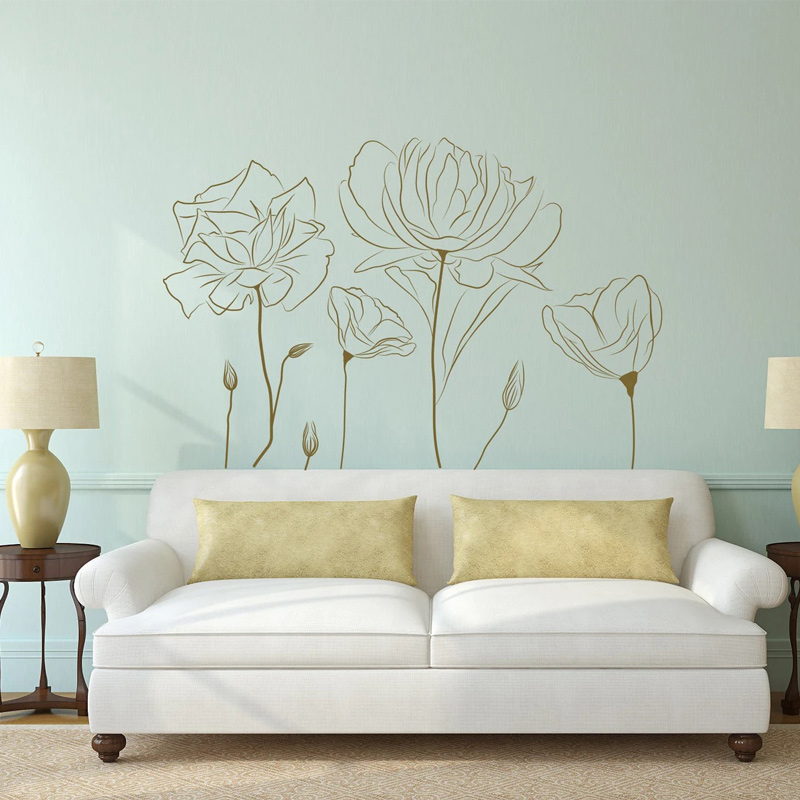 Monstera Thai Constellation - Anlage Mohn Blume Muster Wand Aufkleber