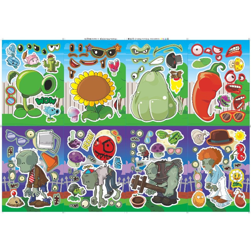 Plant Parent Vs - Plants Vs. Zombies Niedliche Cartoon-Anime-Puzzle-Aufkleber DIY