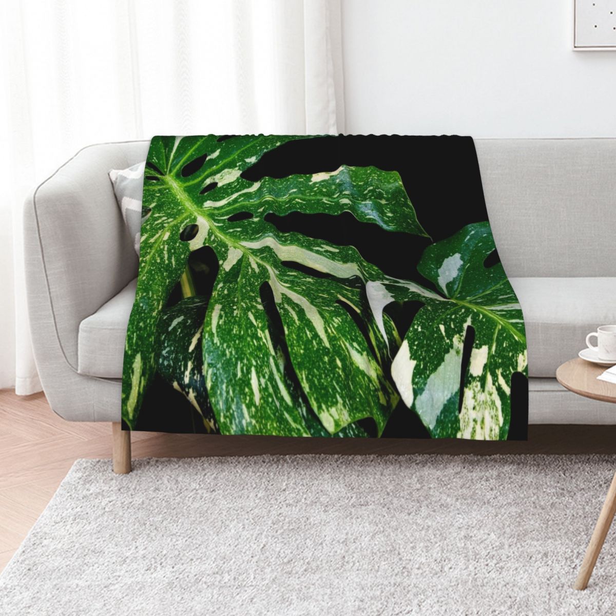 Monstera Thai Constellation - Monstera Thai Constellation Wurfdecke für Babysofas,