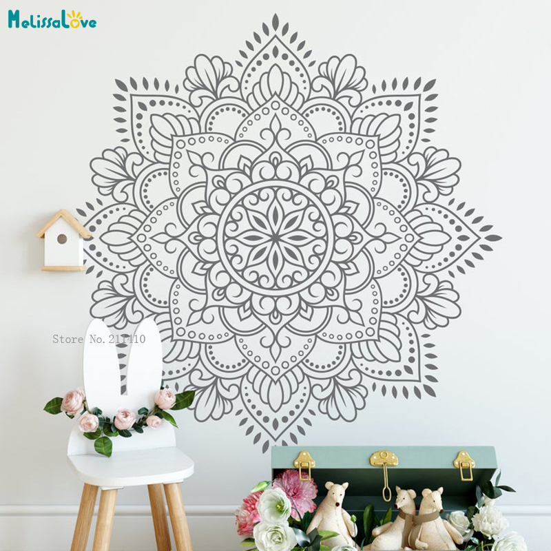 Monstera Thai Constellation - Großer Mandala-Wandkunst-Aufkleber, Vinyl-Aufkleber, Heimdekoration, Meditation, Yoga,